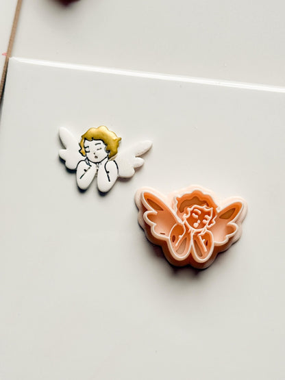 Dreamy Cherub Clay Cutter: Angel Figure Design
