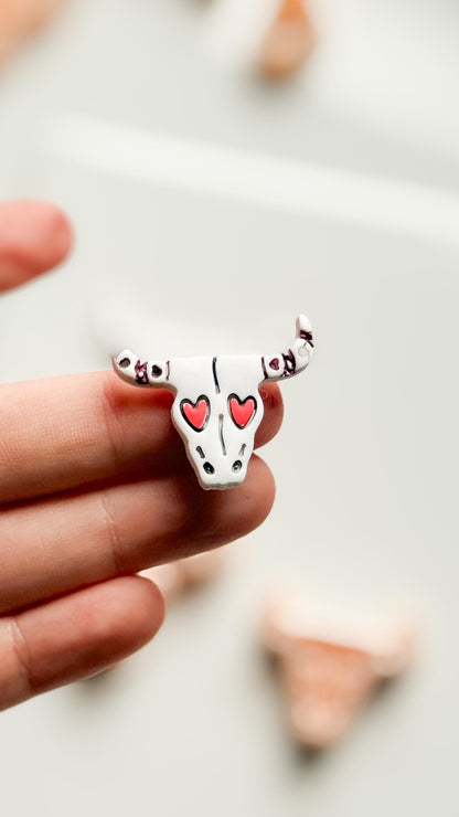 Rodeo Romance Clay Cutters: Heart Skull Western Duo