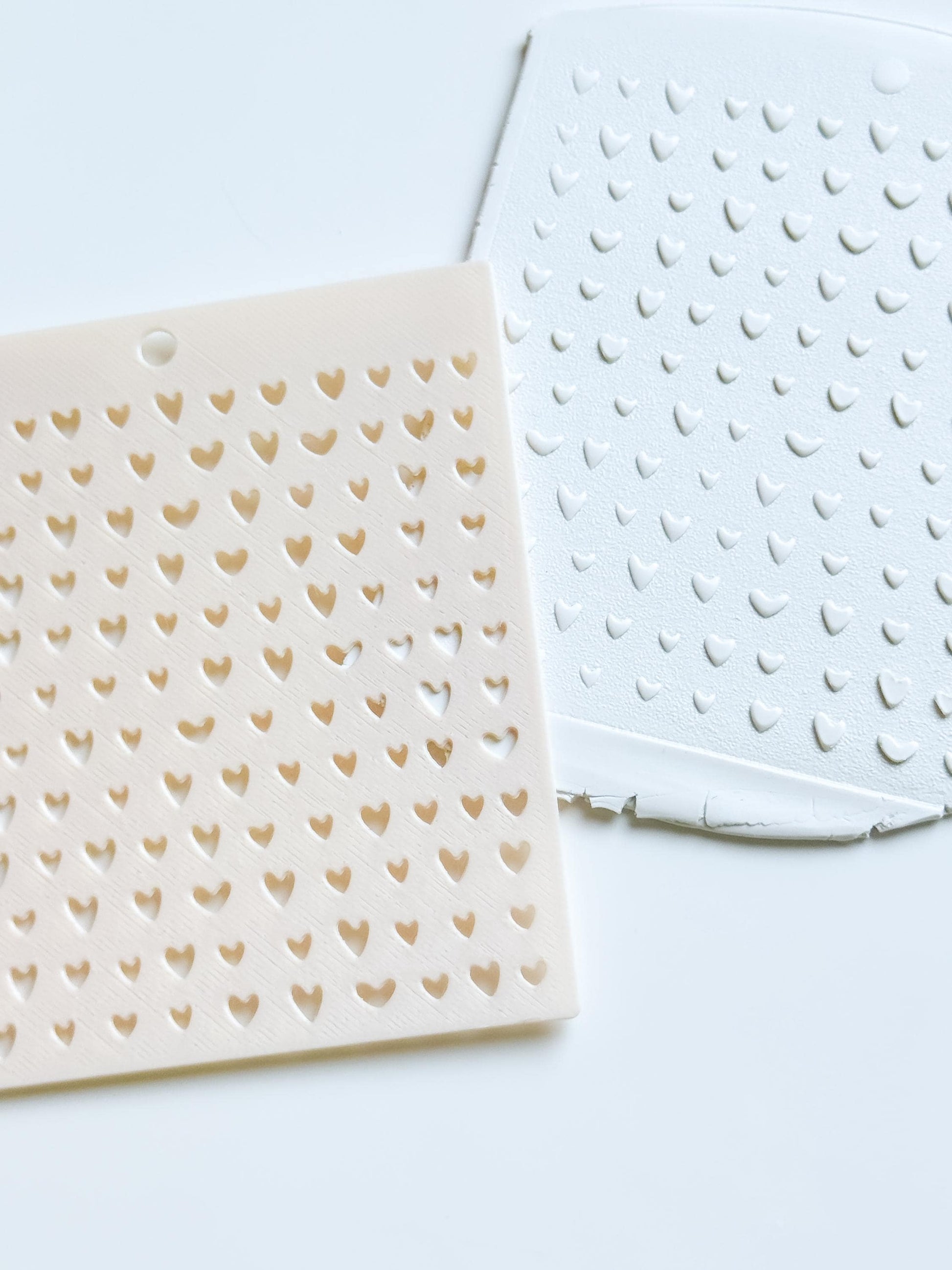 Heartline Diagonal Hearts Stencil for Polymer Clay