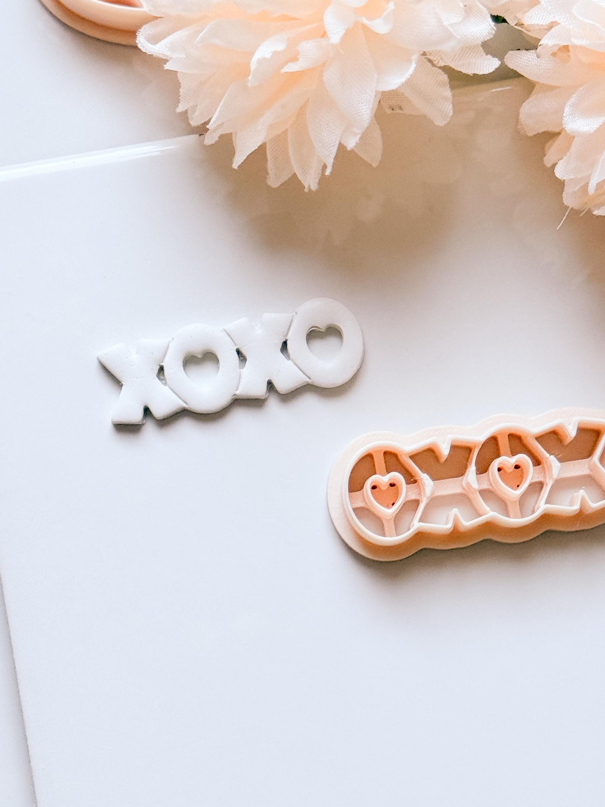XOXO Hearts Word Cutter for Polymer Clay