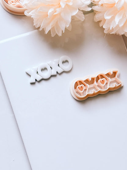 XOXO Hearts Word Cutter for Polymer Clay