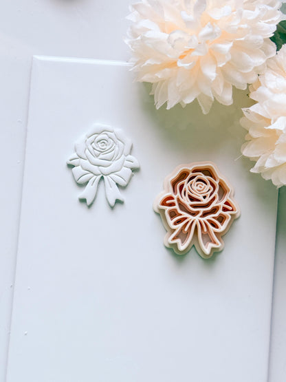 Rozka Cutter: Rose Bow Design for Polymer Clay Earrings