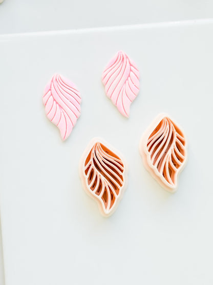 Leafy Waves Polymer Clay Cutter: Botanical Shapes