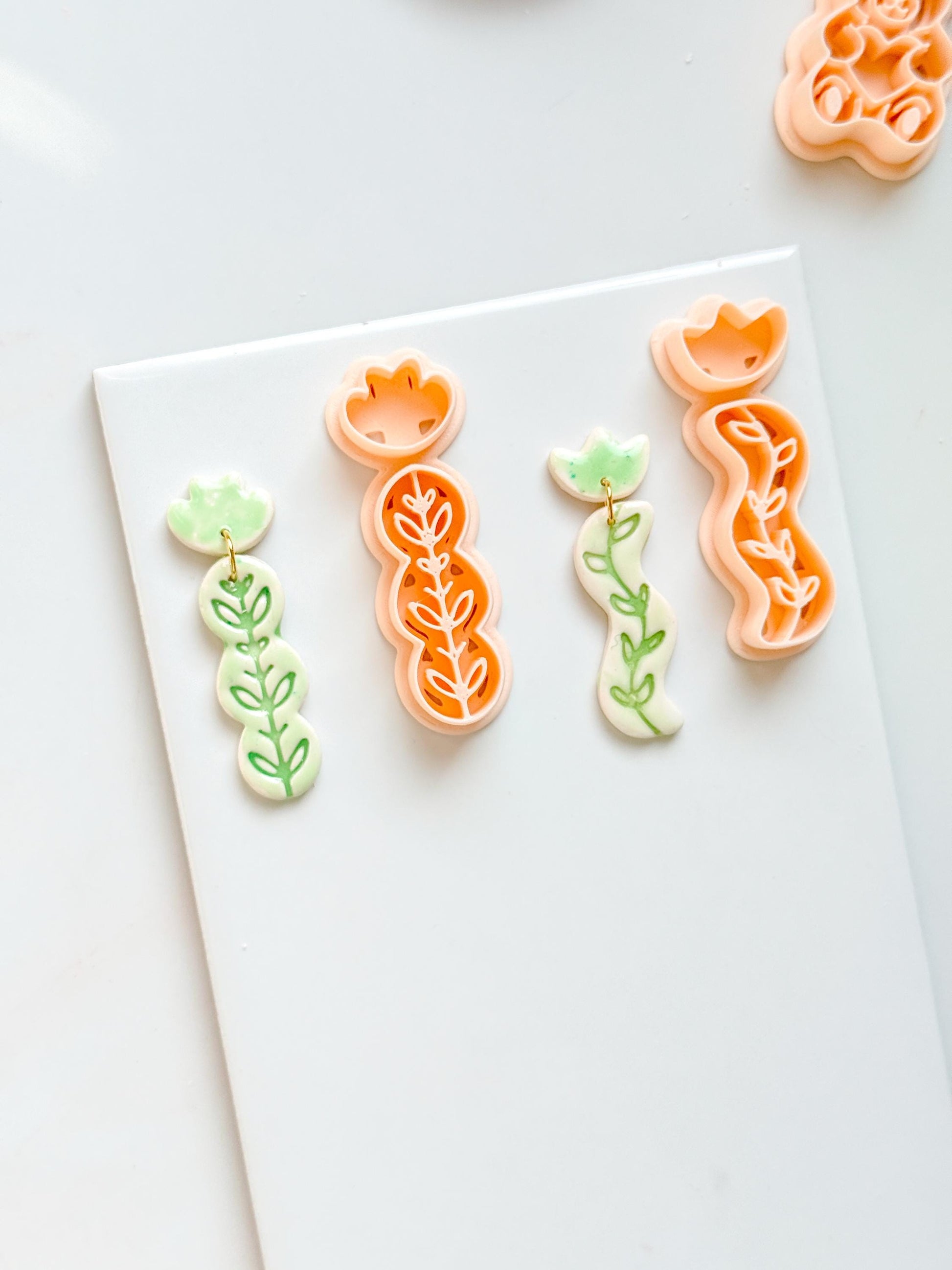 Sprig Set Clay Cutter: Botanical Vine Earring Shapes
