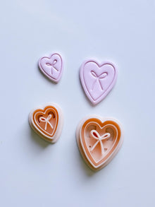 Liora Heart Clay Cutter: Bow Detail Heart