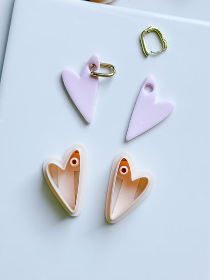 Interchangeable Hoop Heart Clay Cutter: Open Heart Silhouette