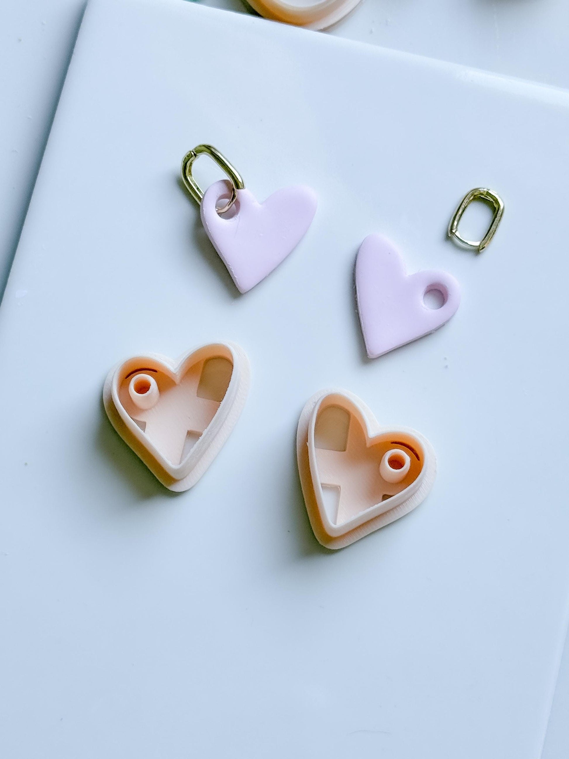Interchangeable Hoop Heart Clay Cutter: Open Heart Silhouette