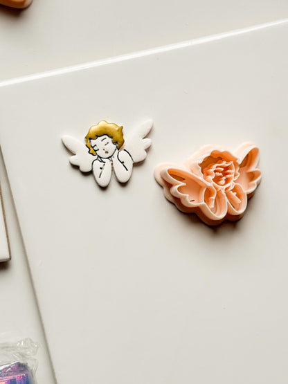 Dreamy Cherub Clay Cutter: Angel Figure Design