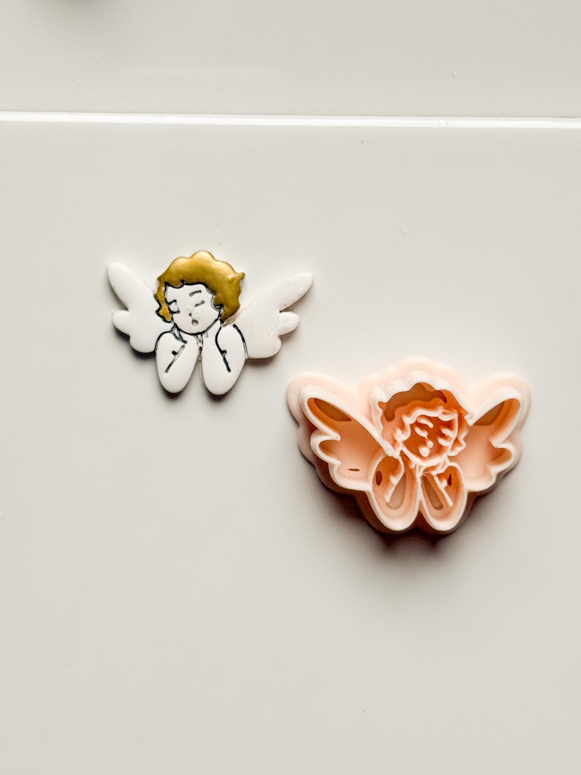 Dreamy Cherub Clay Cutter: Angel Figure Design