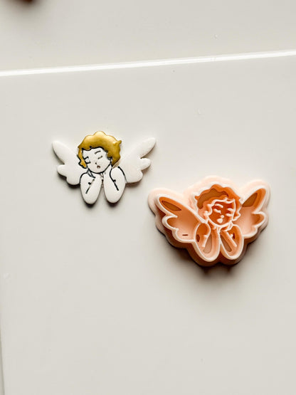 Dreamy Cherub Clay Cutter: Angel Figure Design