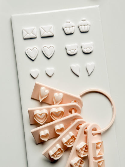 Valentines Stud Set Clay Cutters: Mini Icon Shapes
