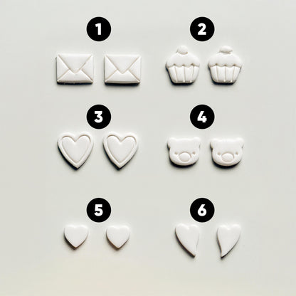 Valentines Stud Set Clay Cutters: Mini Icon Shapes