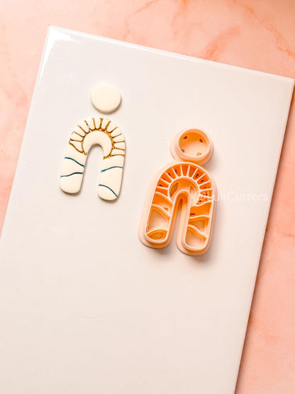 Sun Arch Clay Cutter: Radiant Sunrise Arch Design