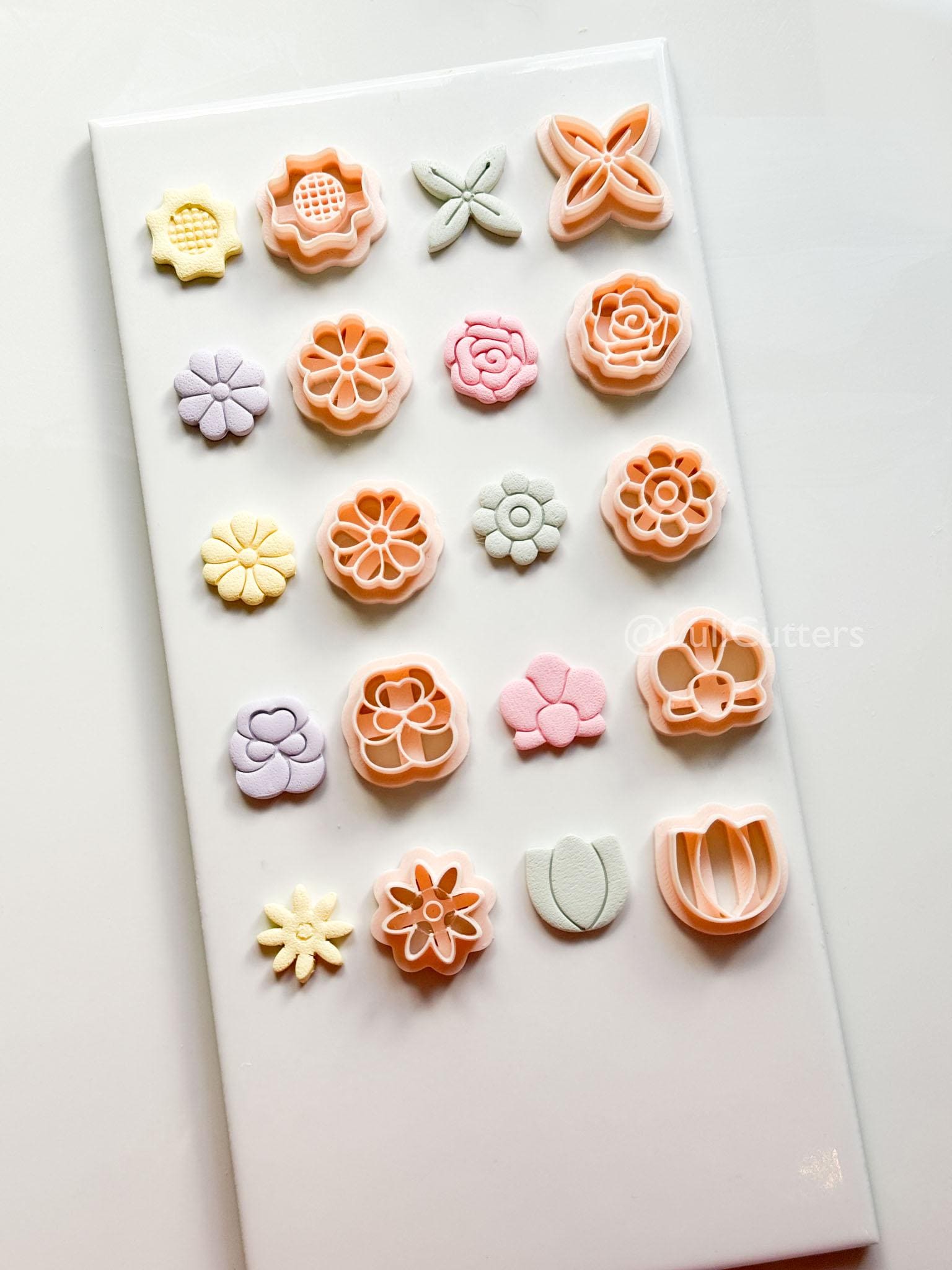 Floral Clay Cutter Set: 15mm to 40mm