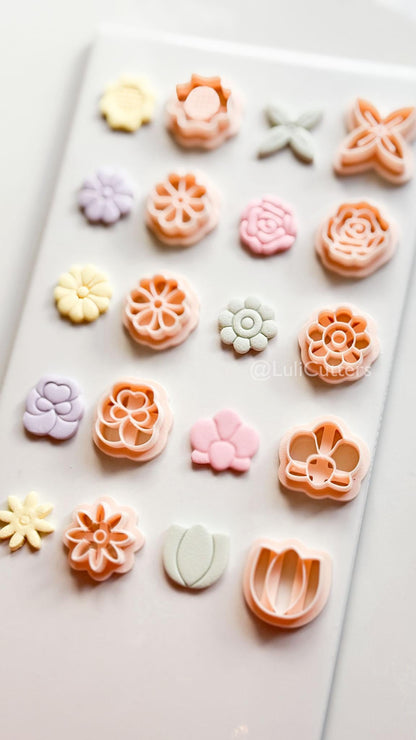 Floral Clay Cutter Set: 15mm to 40mm