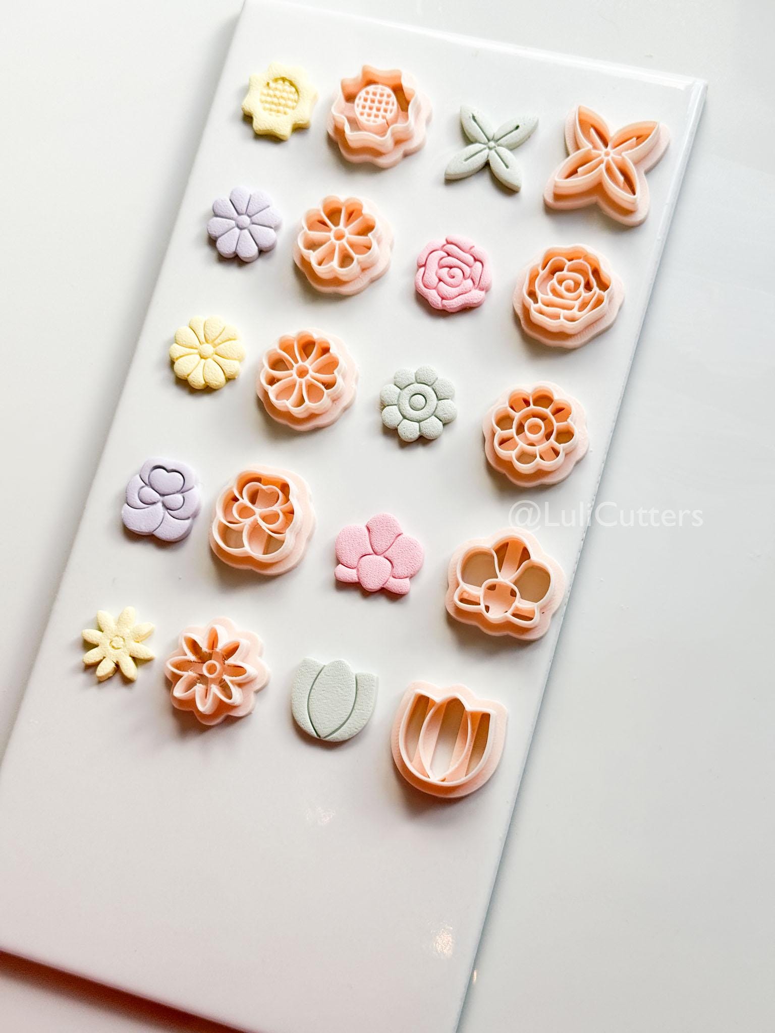 Floral Clay Cutter Set: 15mm to 40mm
