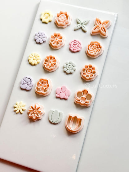Floral Clay Cutter Set: 15mm to 40mm