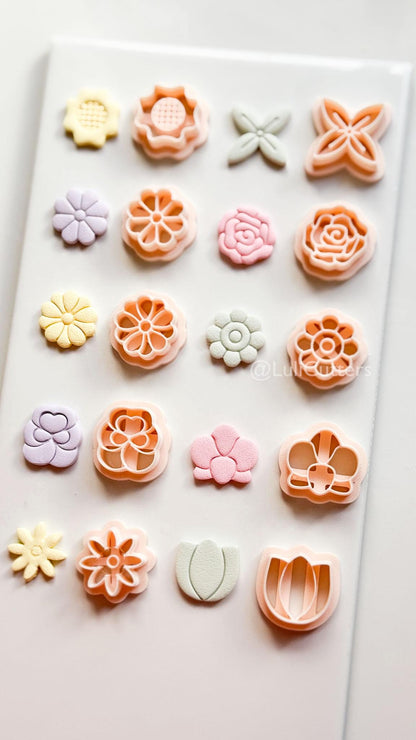 Floral Clay Cutter Set: 15mm to 40mm