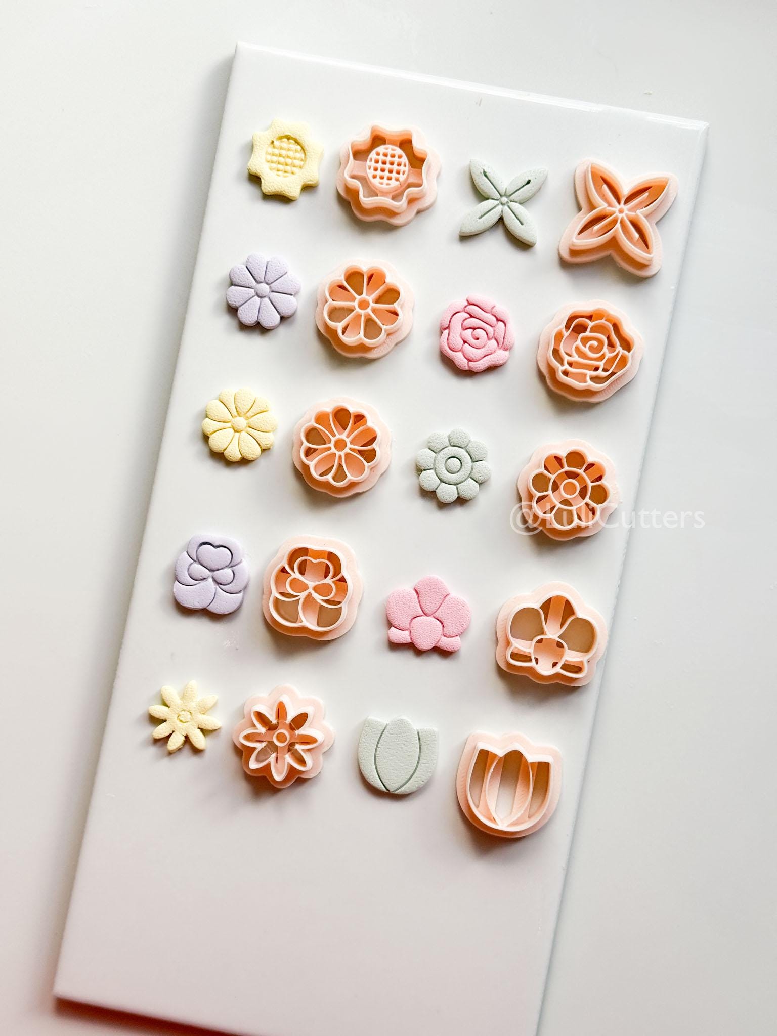 Floral Clay Cutter Set: 15mm to 40mm