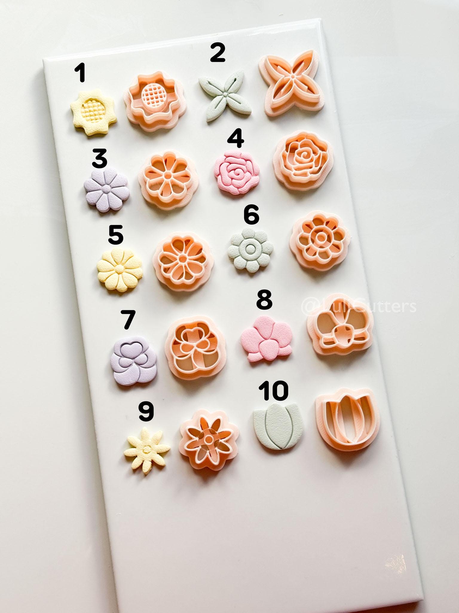 Floral Clay Cutter Set: 15mm to 40mm