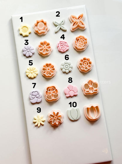 Floral Clay Cutter Set: 15mm to 40mm