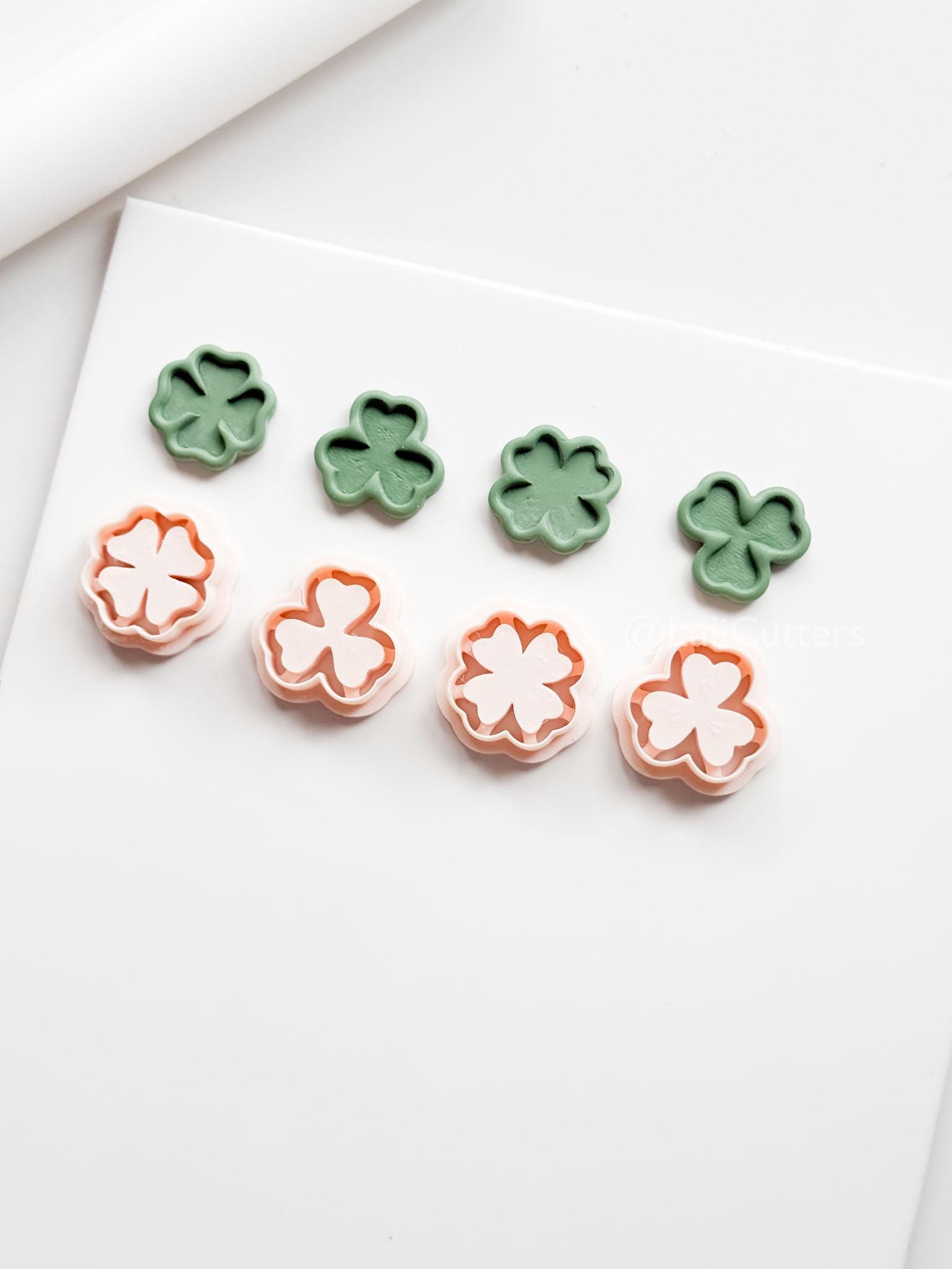Shamrock and Four-Leaf Clover Clay Cutters: Tools for Polymer Jewelry