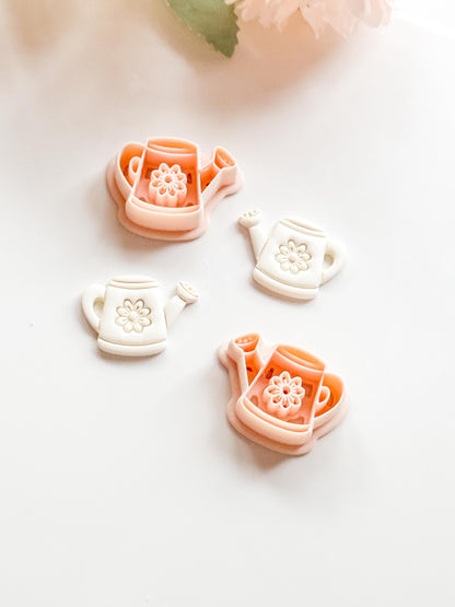 Flora Watering Can Polymer Clay Cutter: Embossing Flower Detail Tool