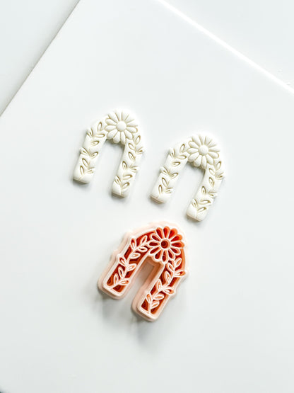 Laurel Lila Arch Polymer Clay Cutter: Embossing Floral Vine Jewelry Tool