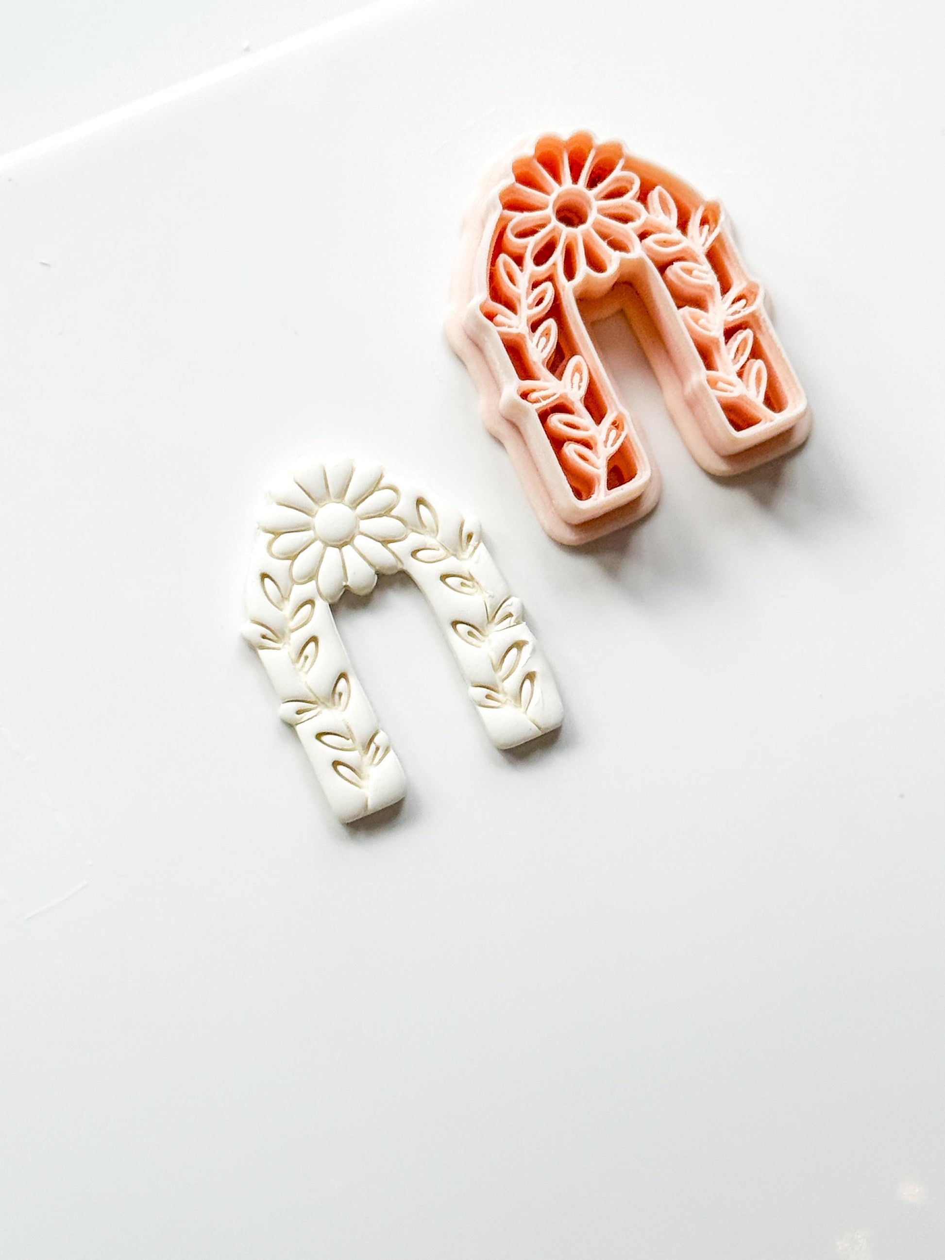 Laurel Lila Arch Polymer Clay Cutter: Embossing Floral Vine Jewelry Tool