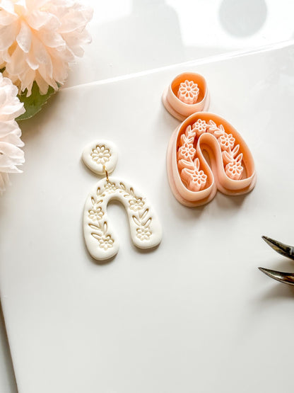 Wreath Mira Polymer Clay Cutter: Embossing Flower Wreath Jewelry Making Tool