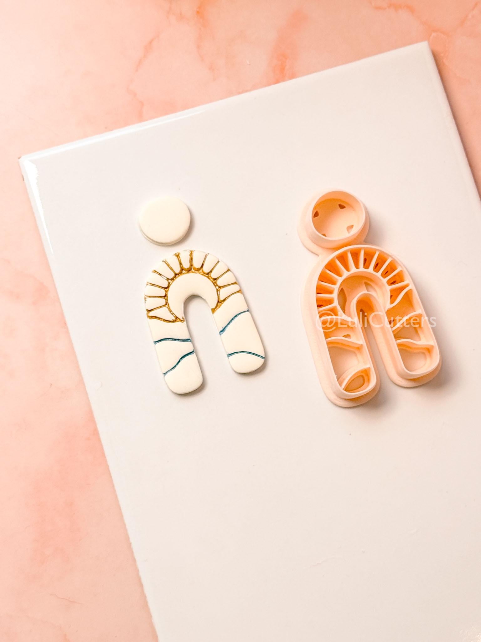 Sun Arch Clay Cutter: Radiant Sunrise Arch Design