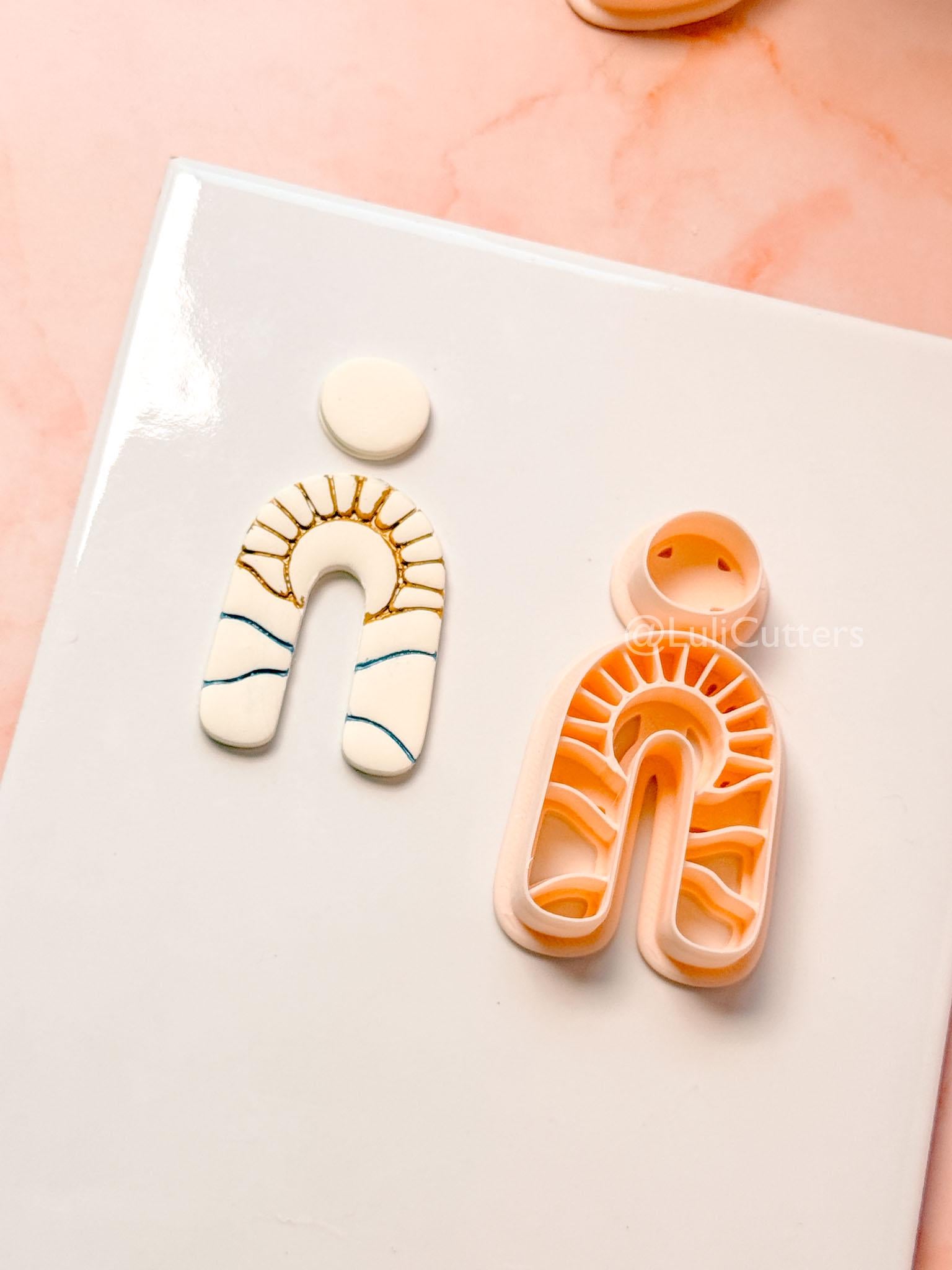 Sun Arch Clay Cutter: Radiant Sunrise Arch Design