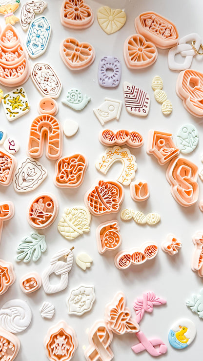 Spring Lamb Polymer Clay Cutter: Embossed Sheep Shape for Easter Earrings