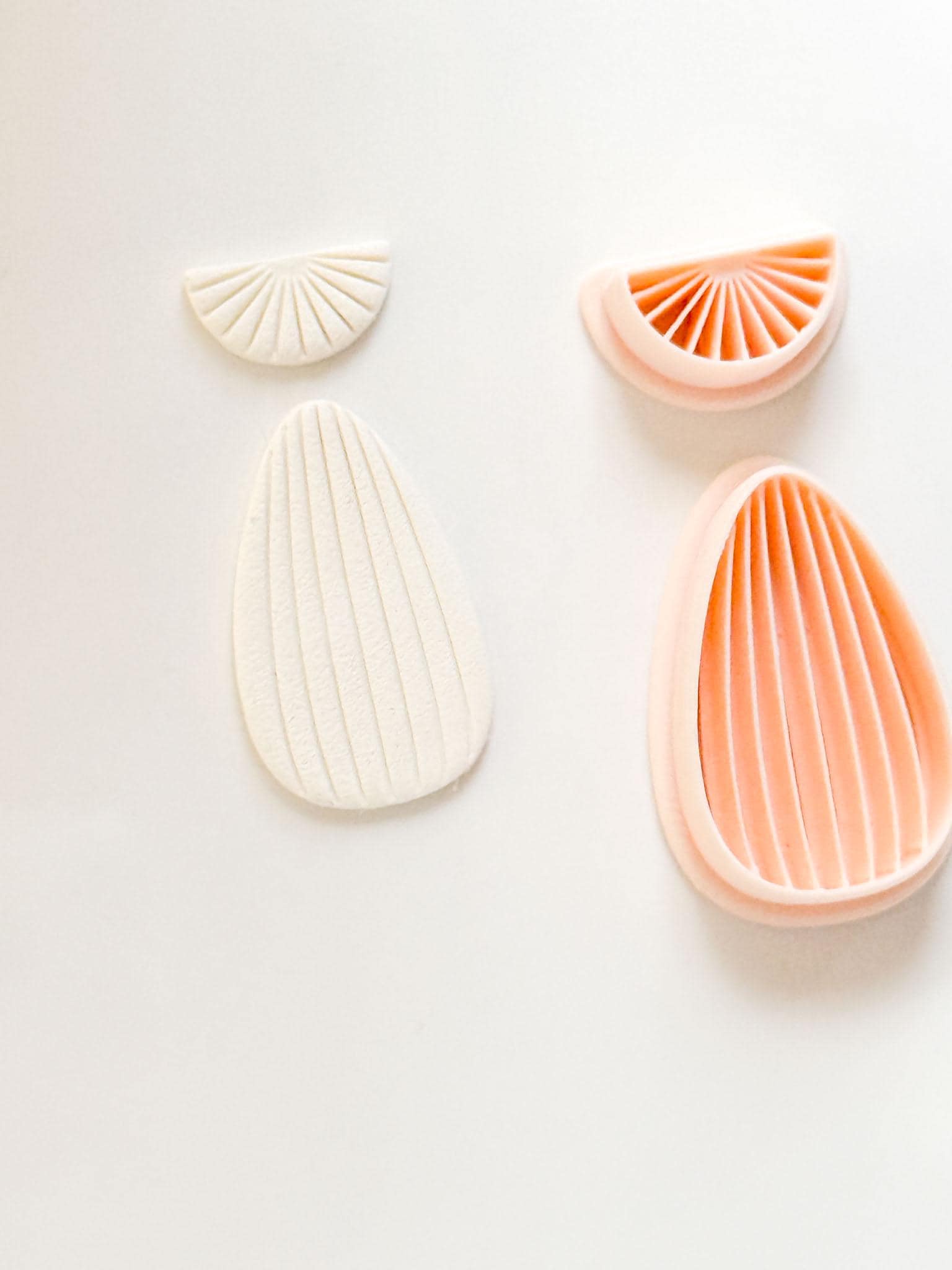 Avel Fan Drop Cutter Set : Art Deco Linear Earring Shape for Polymer Clay