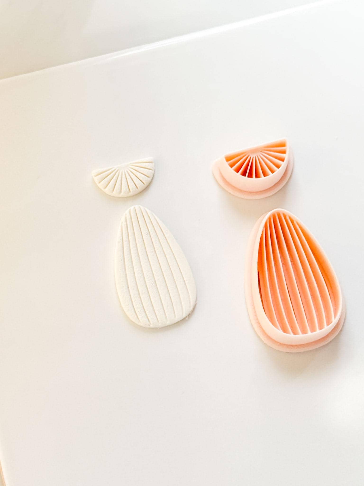 Avel Fan Drop Cutter Set : Art Deco Linear Earring Shape for Polymer Clay