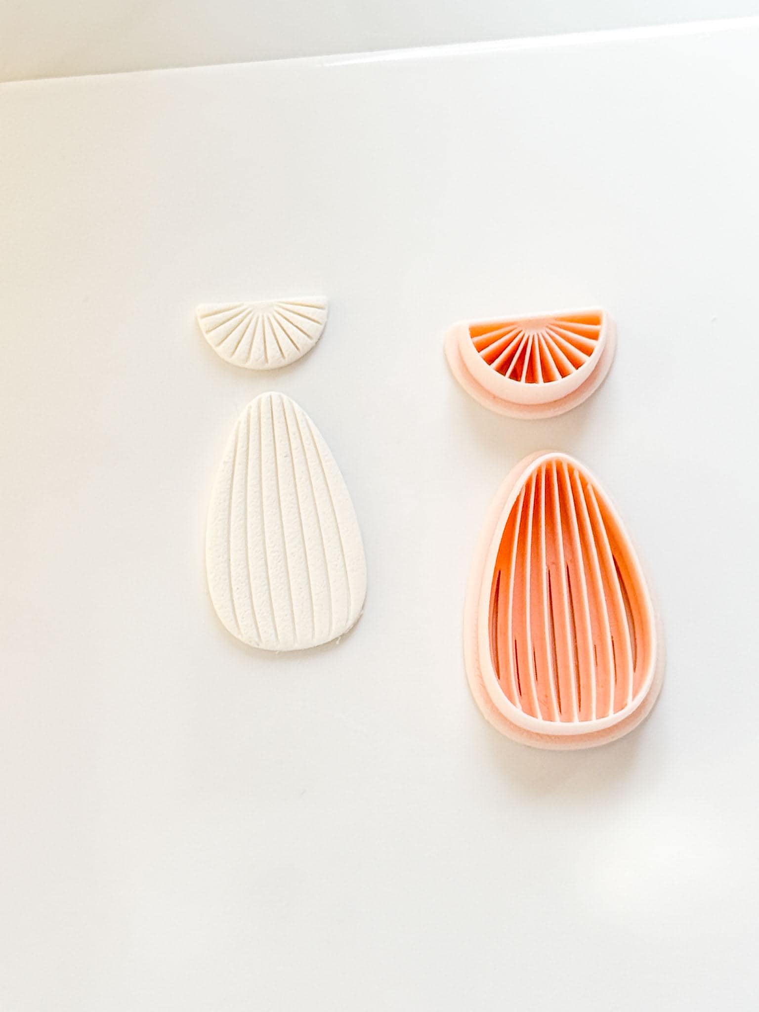 Avel Fan Drop Cutter Set : Art Deco Linear Earring Shape for Polymer Clay