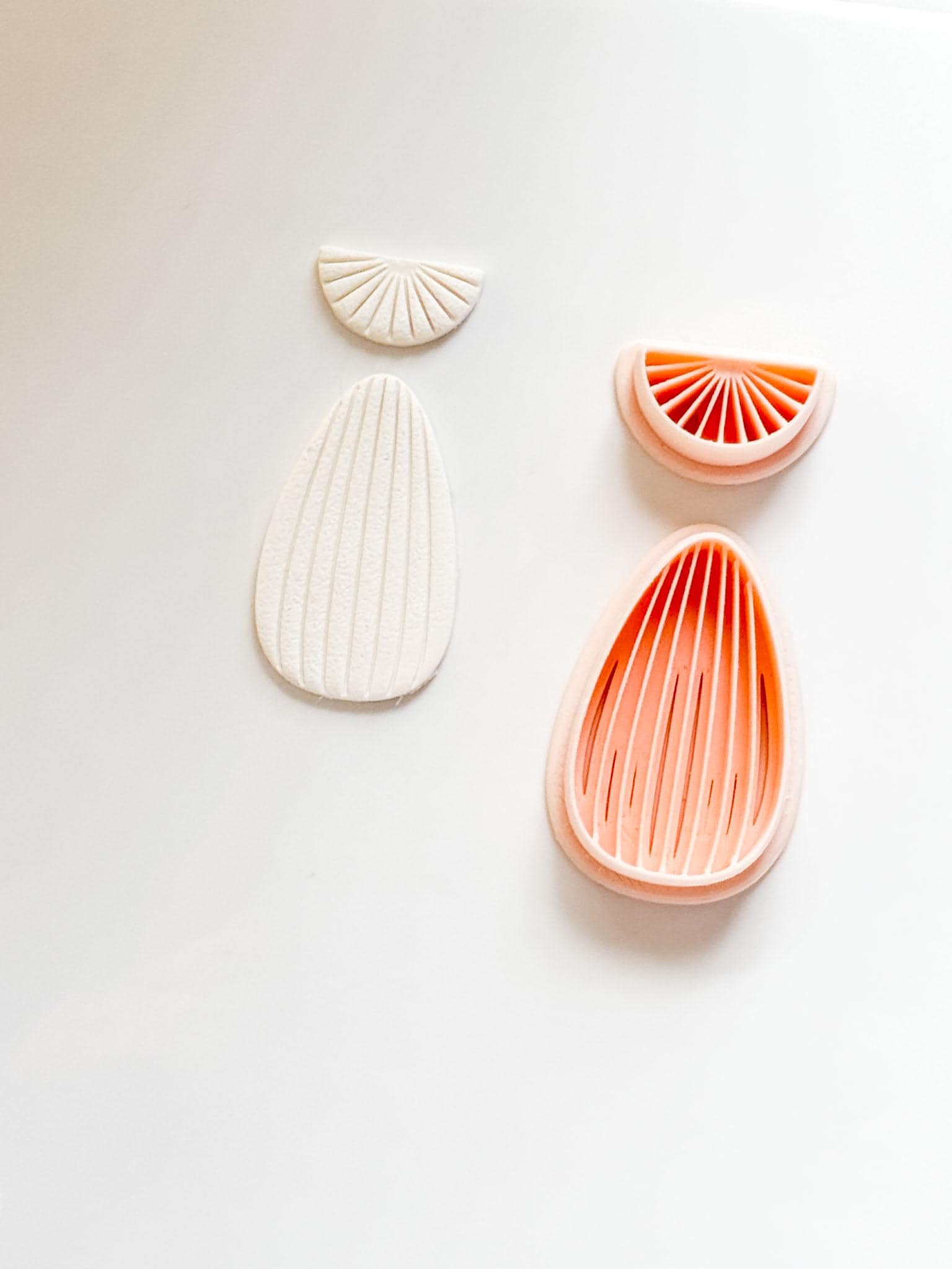 Avel Fan Drop Cutter Set : Art Deco Linear Earring Shape for Polymer Clay