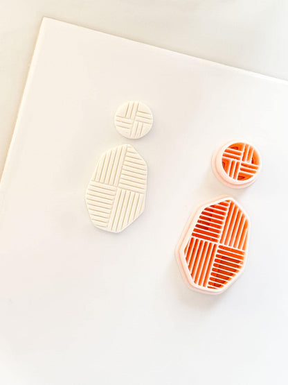 Roux Stripe Cutter : Geometric Linear Earring Shape for Polymer Clay