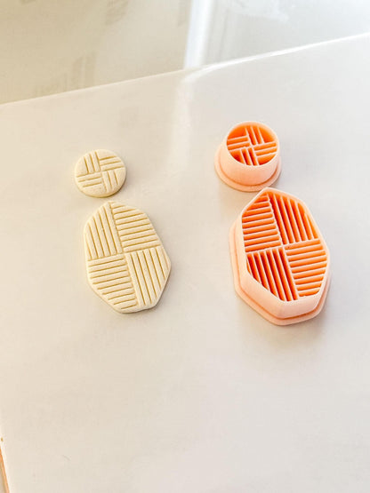 Roux Stripe Cutter : Geometric Linear Earring Shape for Polymer Clay