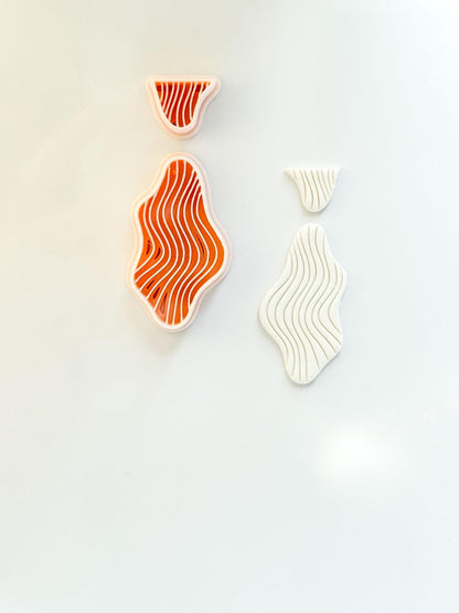 Lune Wave Cutter Set : Organic Wavy Earring Shape for Polymer Clay