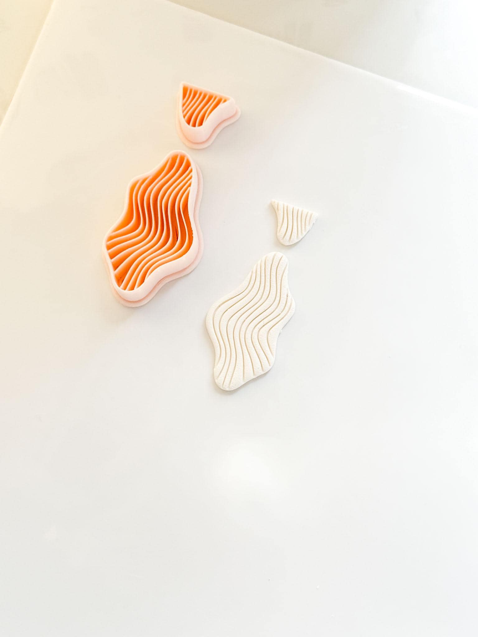 Lune Wave Cutter Set : Organic Wavy Earring Shape for Polymer Clay