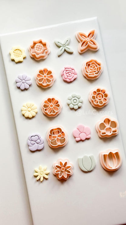 Floral Clay Cutter Set: 15mm to 40mm