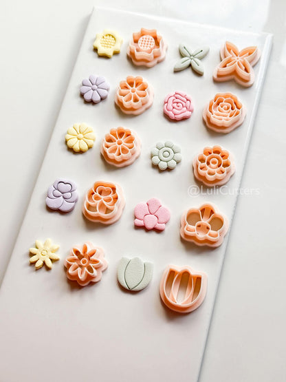 Floral Clay Cutter Set: 15mm to 40mm