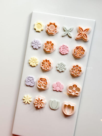 Floral Clay Cutter Set: 15mm to 40mm