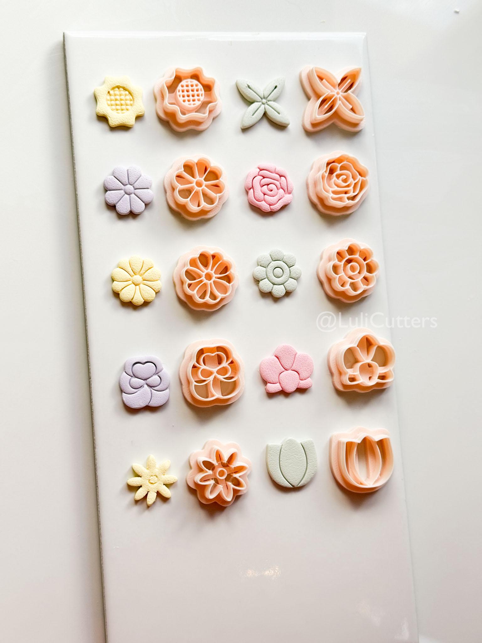 Floral Clay Cutter Set: 15mm to 40mm
