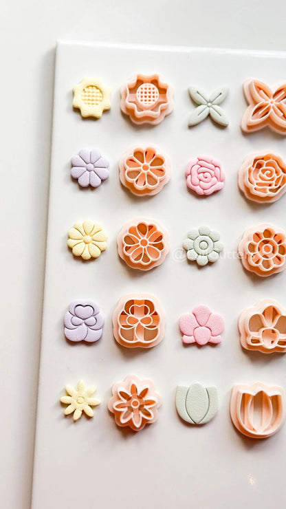 Floral Clay Cutter Set: 15mm to 40mm