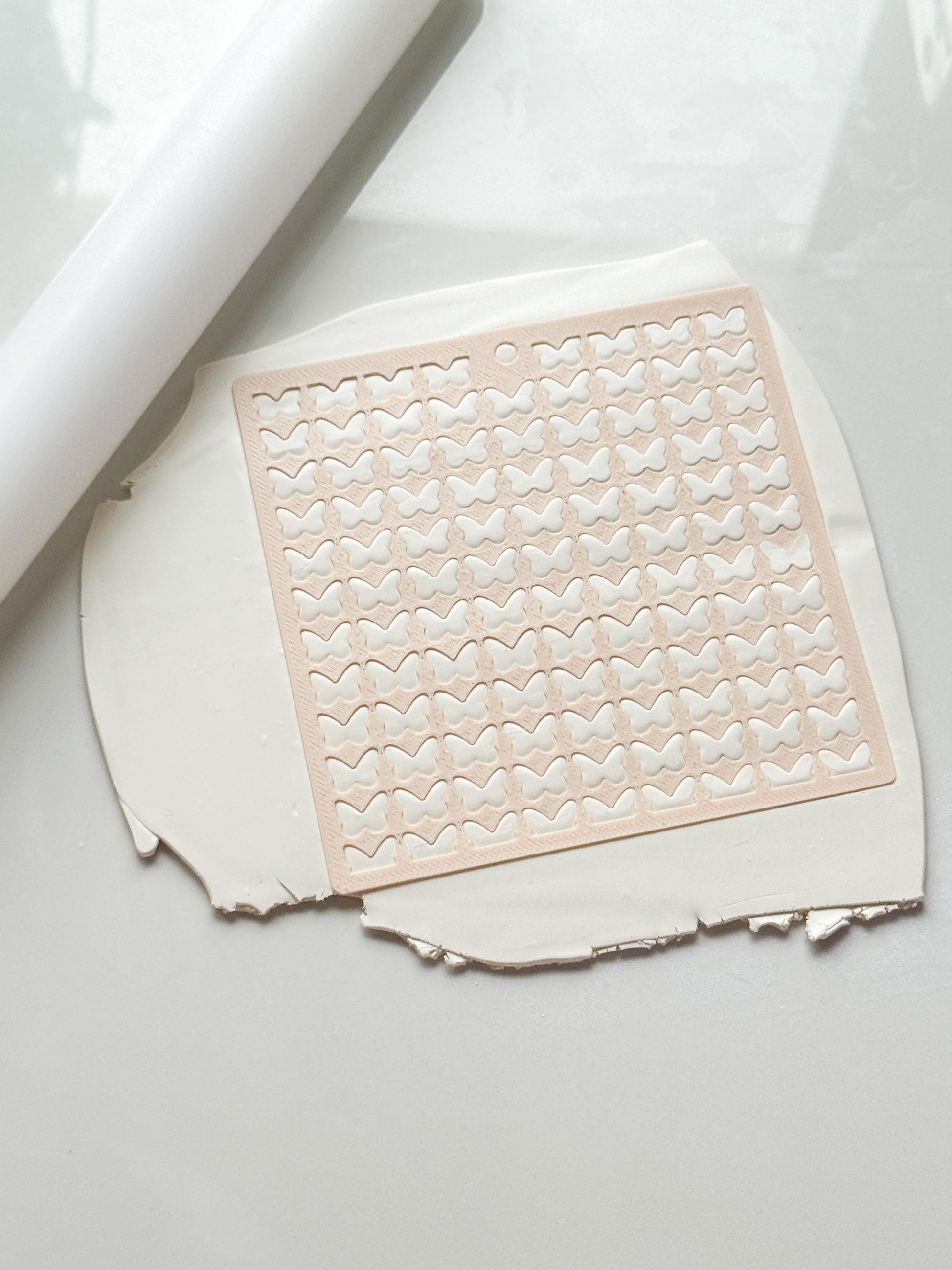 Butterfly Stencil: Spring Pattern Texture for Polymer Clay