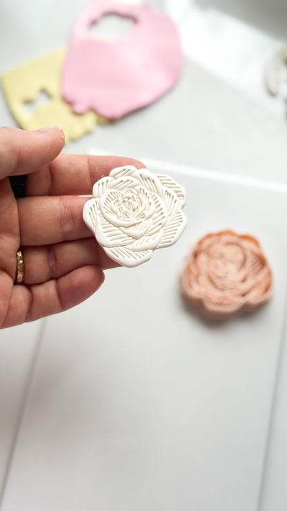 Sketch Rose Cutter: Detailed Flower Shape for Polymer Clay