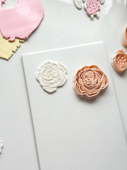 Sketch Rose Cutter: Detailed Flower Shape for Polymer Clay