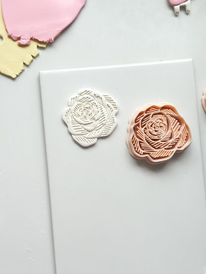 Sketch Rose Cutter: Detailed Flower Shape for Polymer Clay